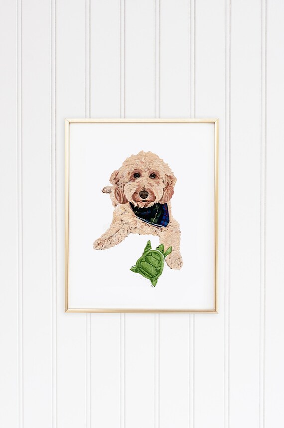 Custom Pet Portrait Full Body Dog Cat Animal Etsy Custom Pet Portrait Full Body Dog Cat Animal Etsy