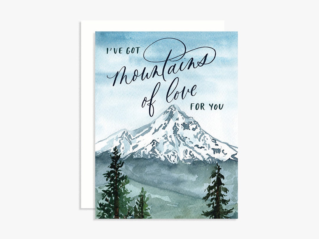 I've Got Mountains of Love for You Grußkarte - Etsy.de