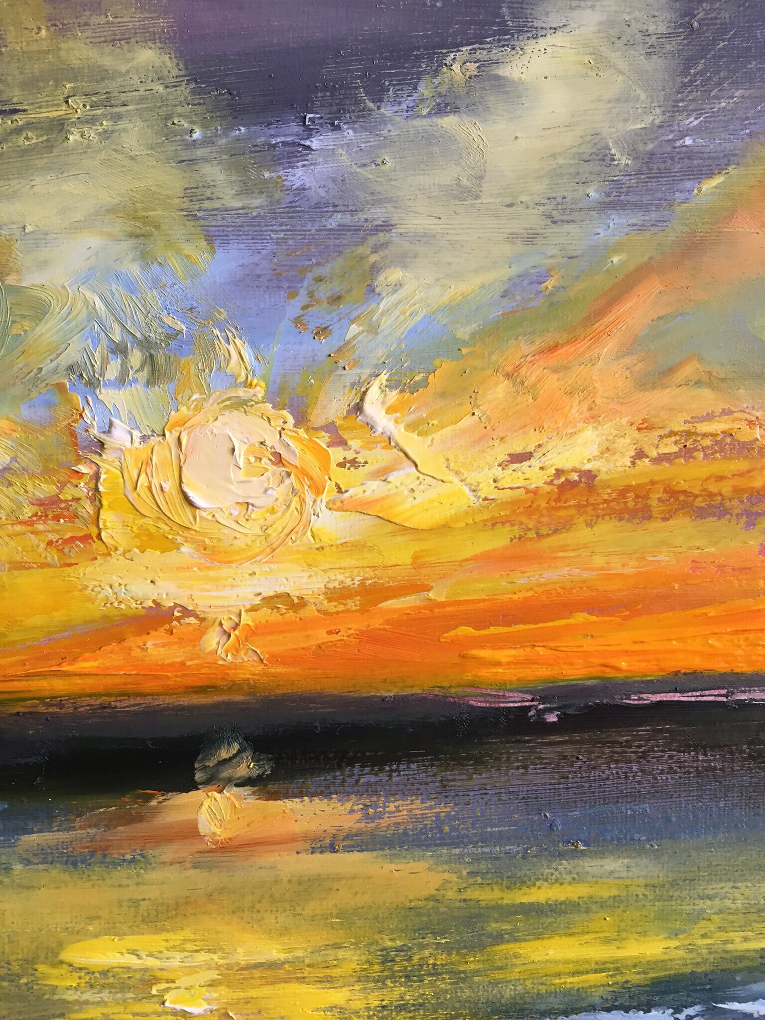 Seascape. Sunset. Original Oil Painting. Impressionist. | Etsy