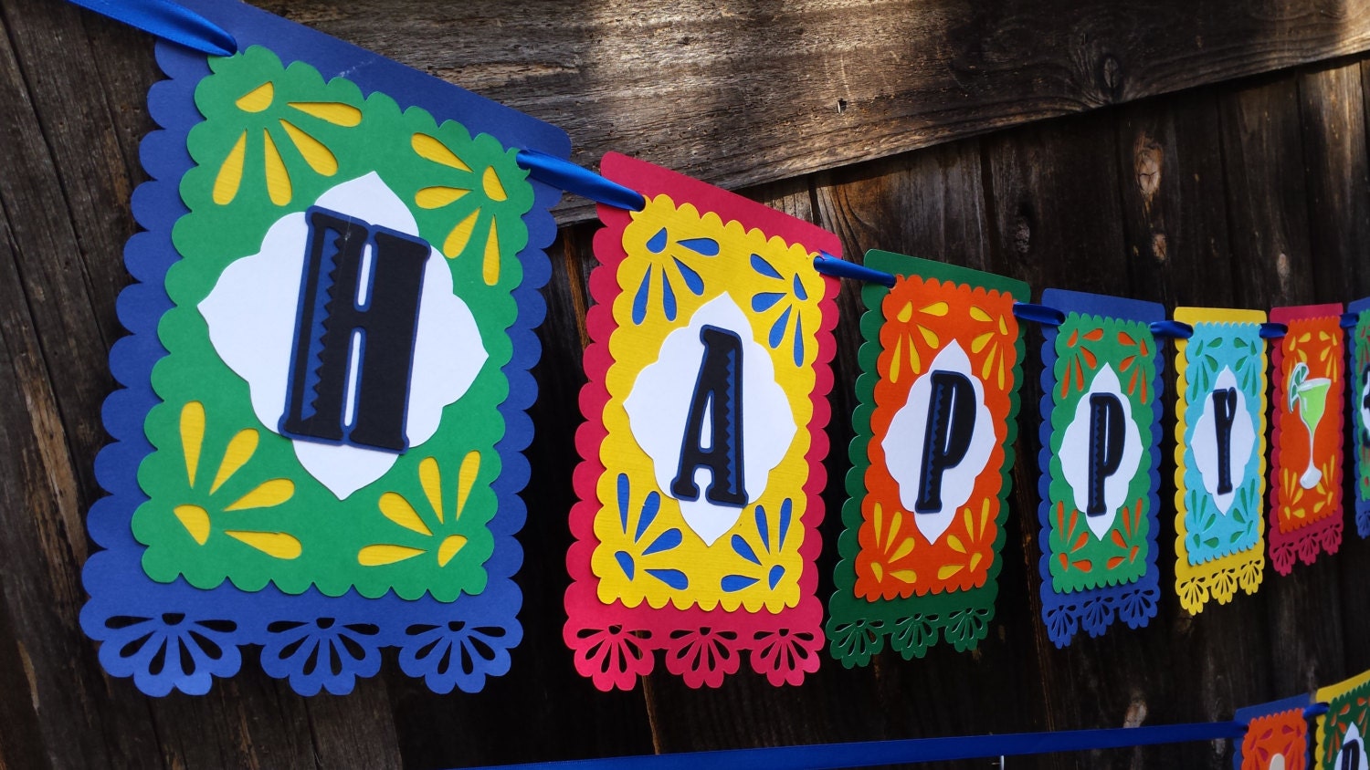 Fiesta Birthday Banner Fiesta Banner Fiesta Card stock Etsy