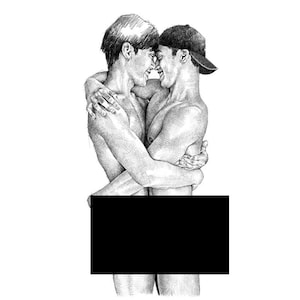 Local Boys in Love, poster, Asian-Hawaiian gay couple, male couple, male, lovers, boyfriends, gay art, male art (Mature)
