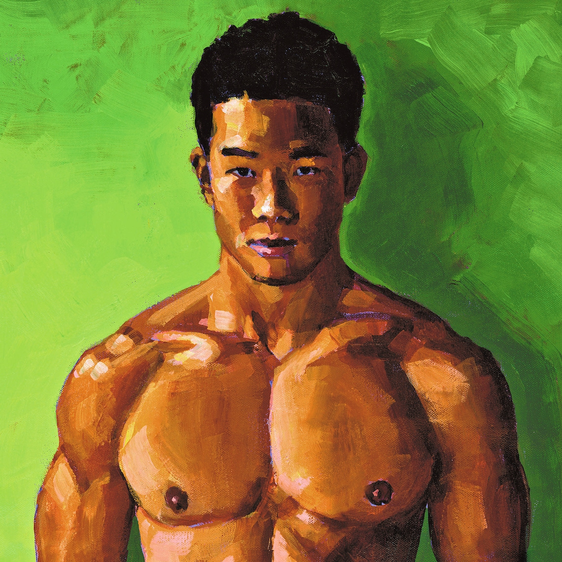 Young Mr. Wong, Poster, Asian Male Nude, Gay Art, Male Art, Male Nude, Homoerotica, Gay Interest