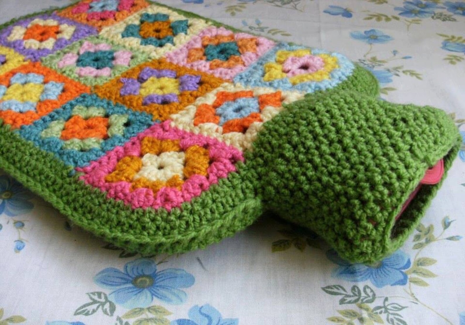 Granny Square Hot Water Bottle Cover PATTERN PDF DIY Hottie Etsy UK