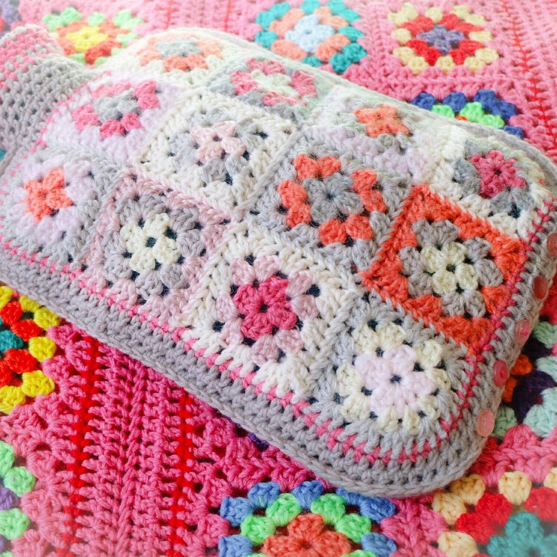 Granny Square Hot Water Bottle Cover PATTERN PDF DIY Hottie Etsy UK