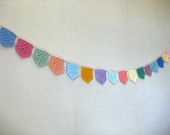 Granny Flag Bunting Crochet pattern / tutorial PDF file