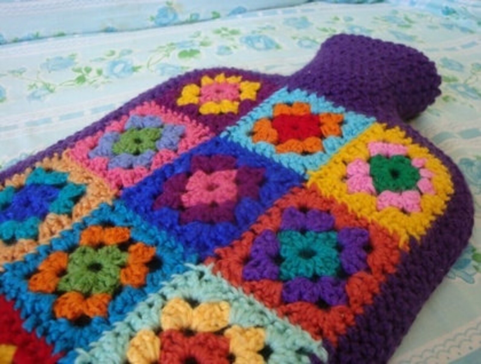 Granny Square Hot Water Bottle Cover PATTERN PDF DIY Hottie Etsy UK