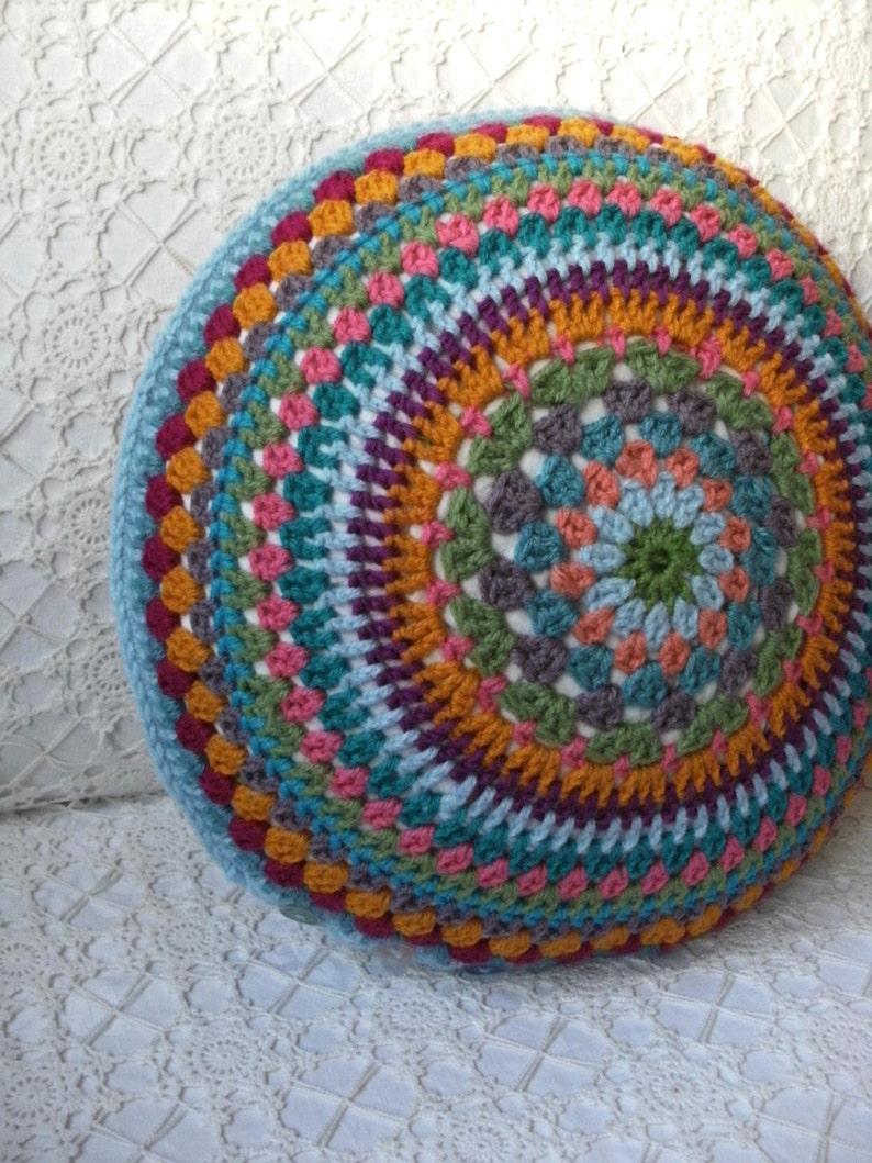 Crochet Cushion Cover PATTERN PDF DIY Round cushion cover by Etsy