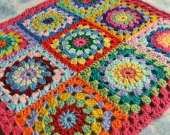 Granny Circle Crochet Cushion Cover PATTERN PDF DIY 1 pattern with 4 variations by Alexandra MackeNZie