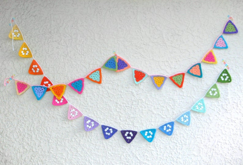 Granny Triangle Bunting Crochet Pattern PDF File Alexandra MackeNZie image 2