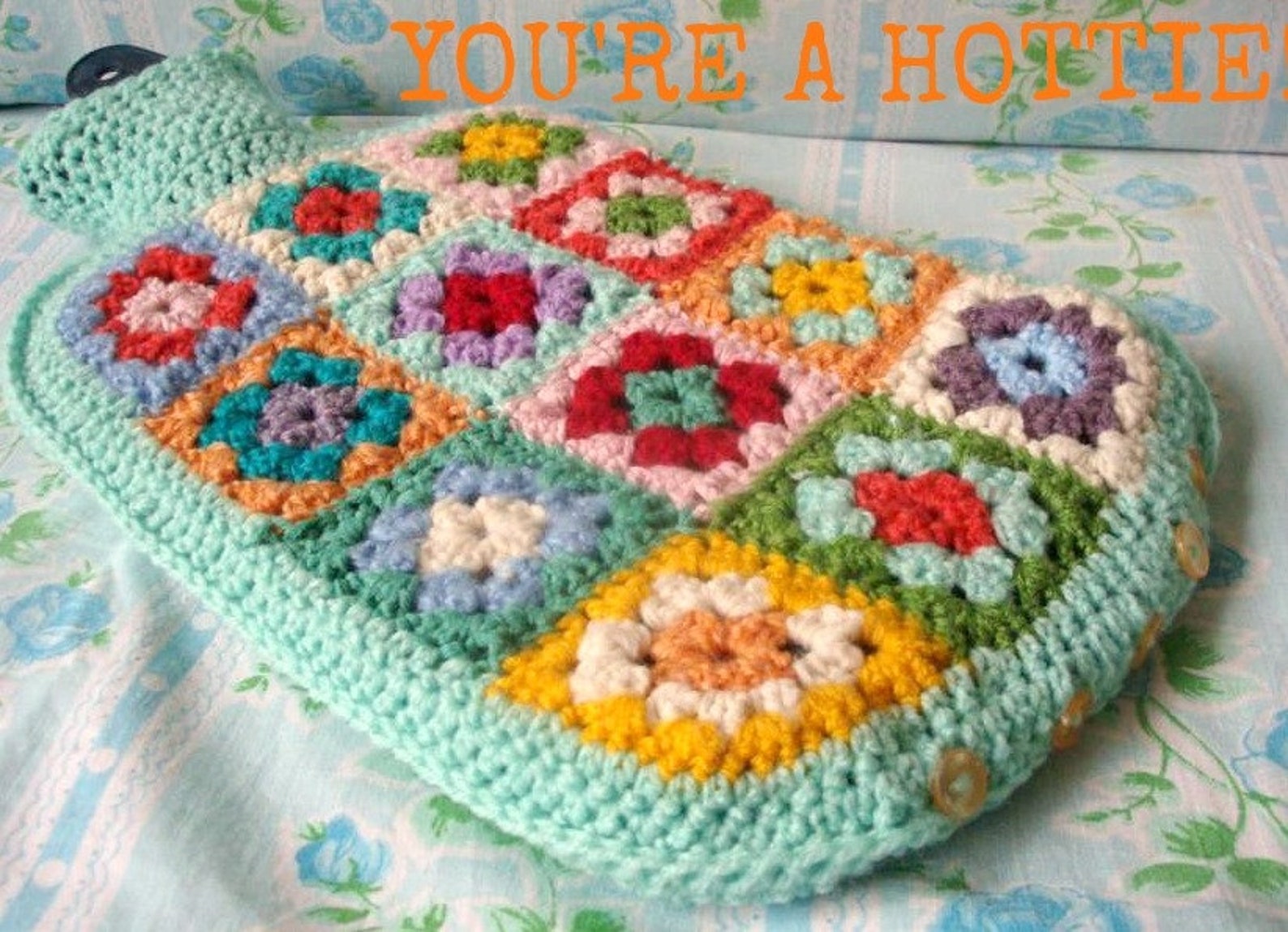Granny Square Hot Water Bottle Cover PATTERN PDF DIY Hottie Etsy UK
