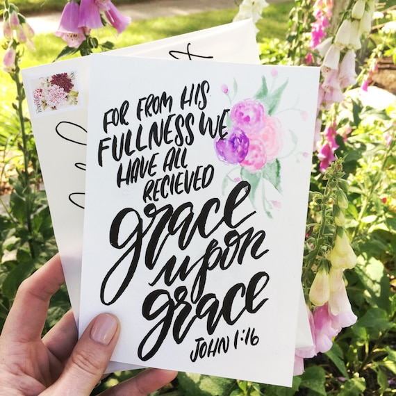 The Grace Letters Monthly Mailer scripture card mailer hand Etsy