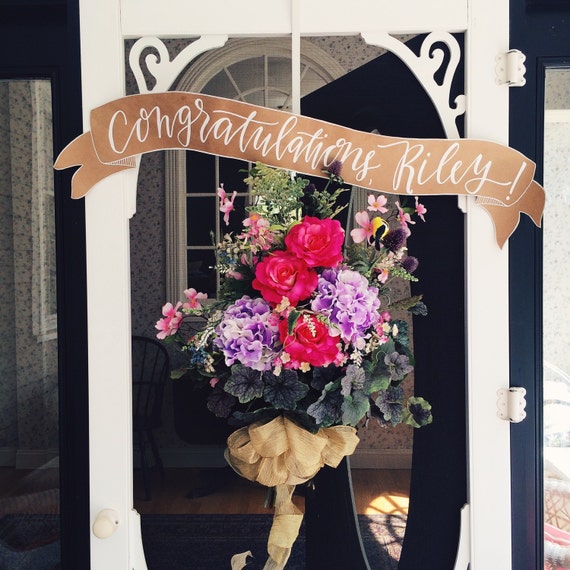 Wedding decor Kraft paper banner personalized signage Etsy