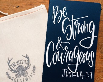 Father's Day gift, Men's prayer journal, gift for husband, be strong and courageous Joshua 1:9, scripture notebook, bible journal for dad