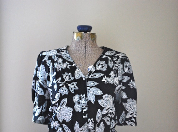 Black & White Floral Dress