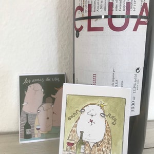 Wenskaarten, Kittiekatkaarten, wijnkaarten. Voor wijnliefhebbers.
