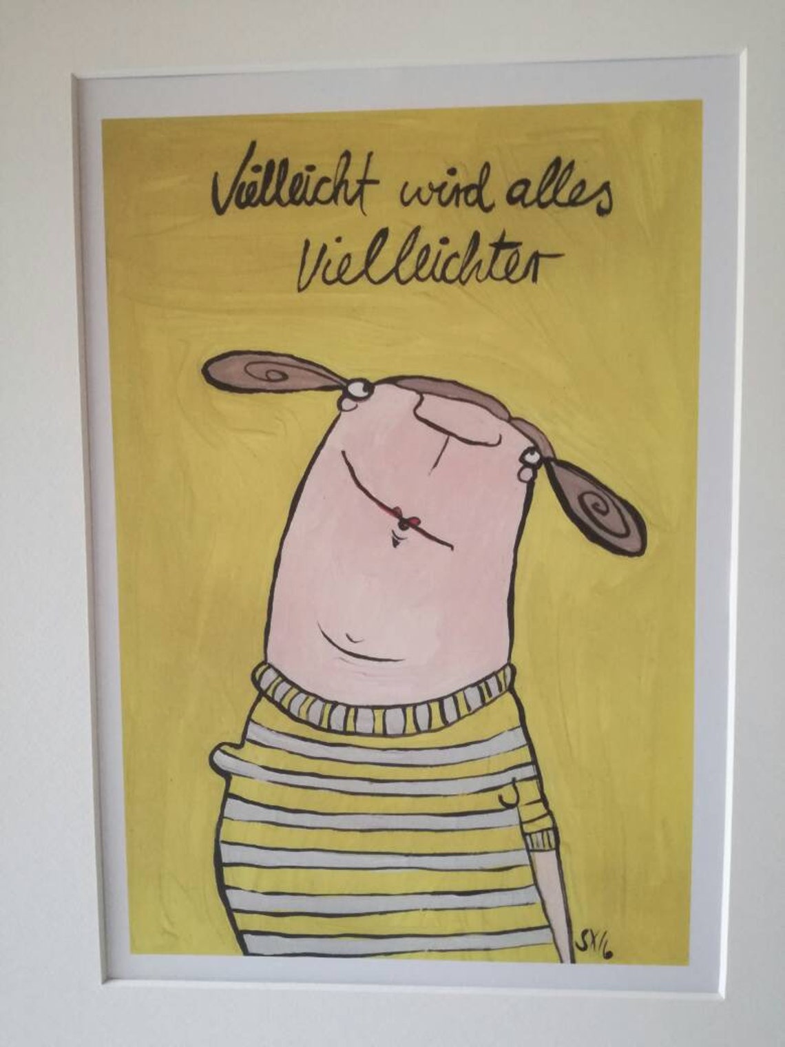A4 Druck von Originalbild Vielleicht wird alles vielleichter Etsy
