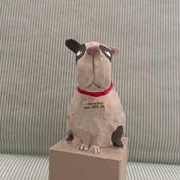 Paperclay Hund, Hundefigur, Hund