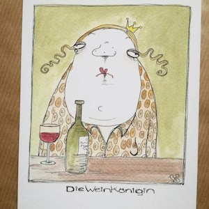 Wijnkaart, wenskaart, souvenir