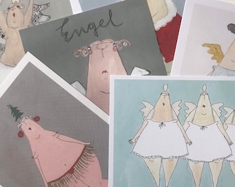 CHRISTMAS CARDS, Christmas card set with 6 cards