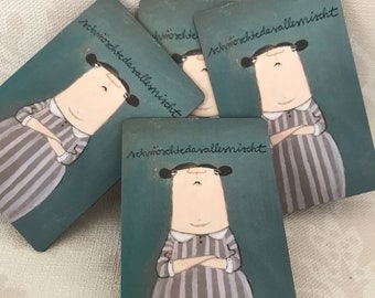 Printed magnet, refrigerator magnet, magnets