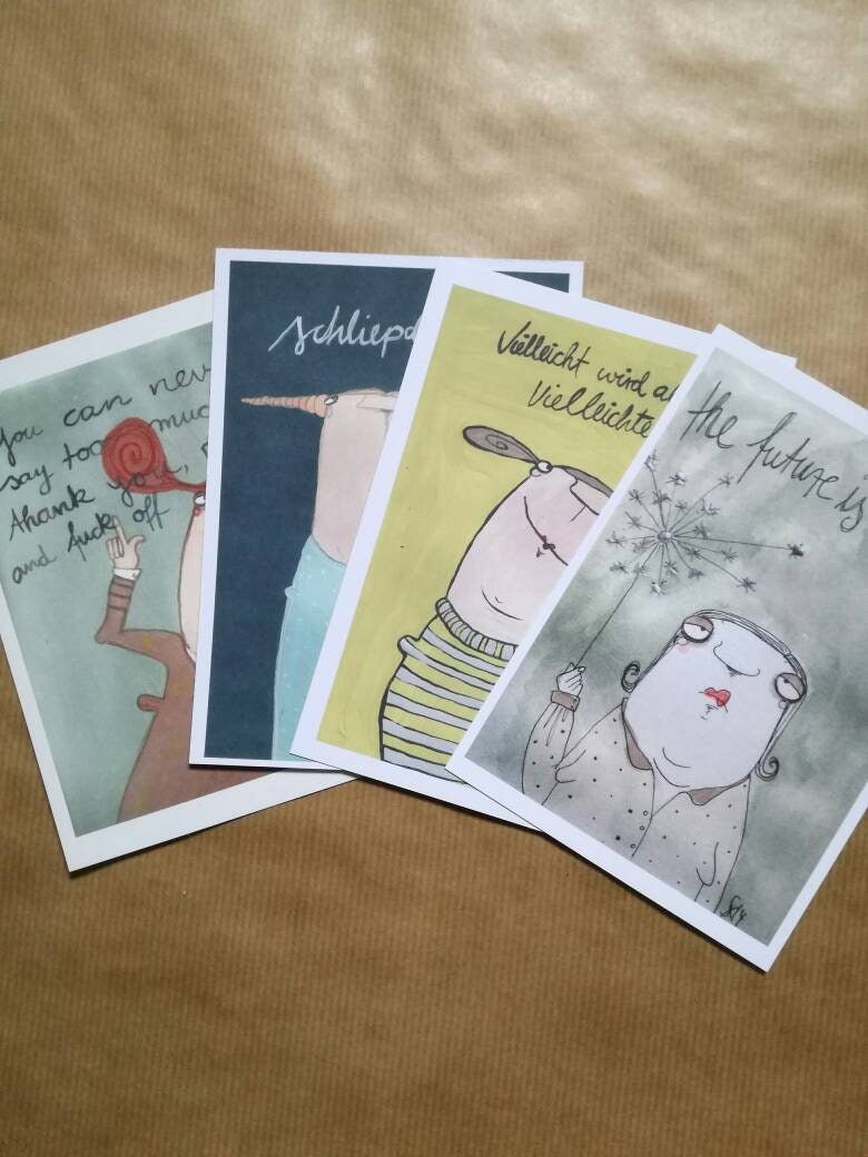Greeting cards, mutmach cards, cards with statement