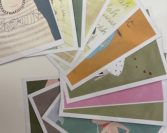 POSTCARD SET KITTIEKAT 5, 12 cards at a special price, cards with a message