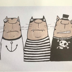 Coffret de cartes postales The Gang, cartes postales de chats, cartes postales amusantes