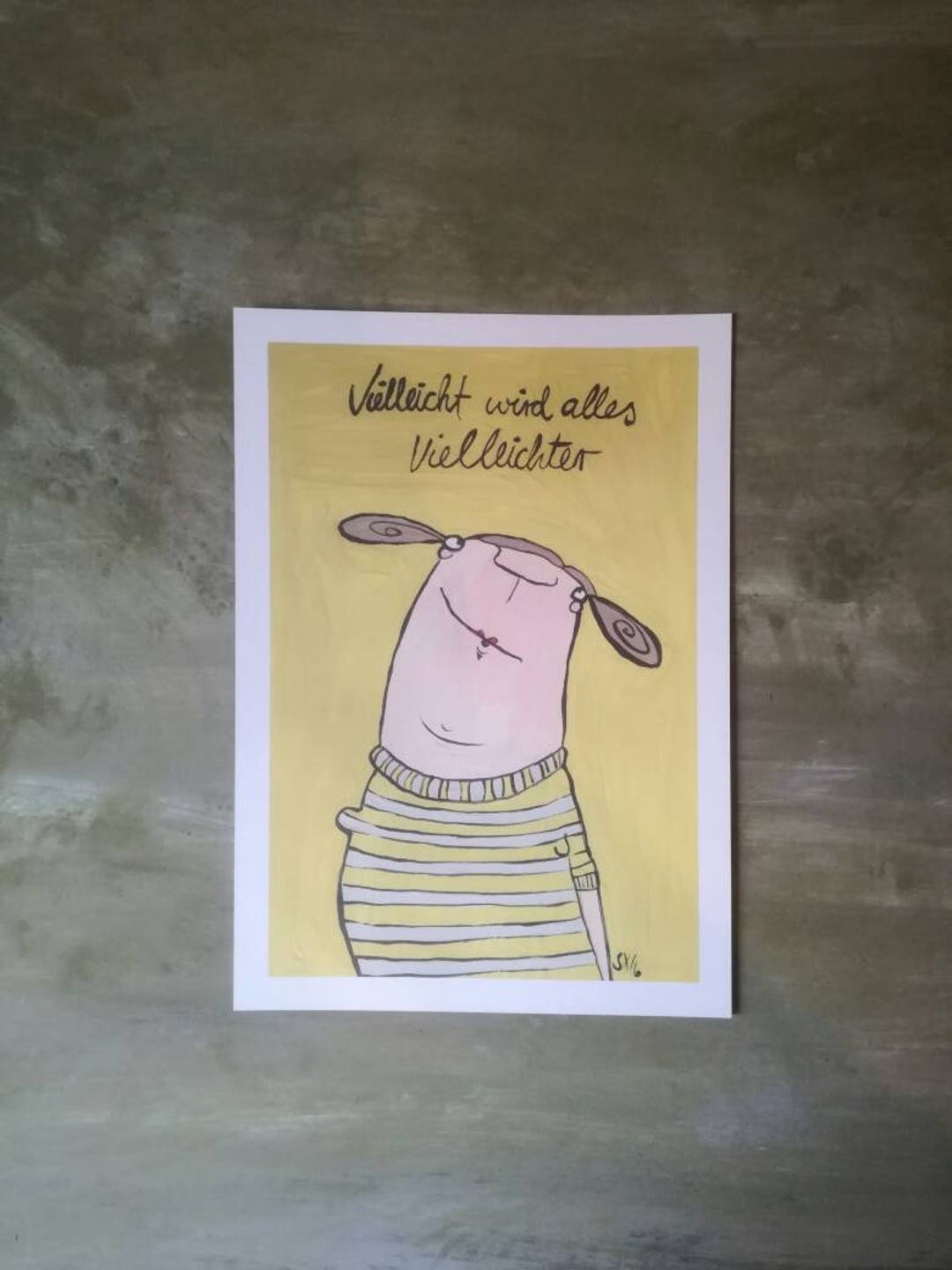 A4 Druck von Originalbild, Vielleicht wird alles vielleichter Etsy.de