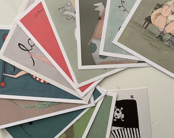 POSTCARD SET KITTIEKAT 4.12 cards at a special price, cards with a message
