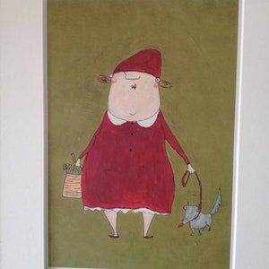 Print of original picture, illustration, Little Red Riding Hood