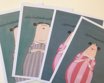 GREETING CARDS, funny cards, cards with a message, Schmöschte/Schöschtenischt
