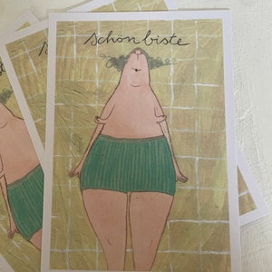 Postkartenset schön biste, 4x weibliche Schönheit . Mixen erlaubt - ein Set kaufen, selber zusammenstellen