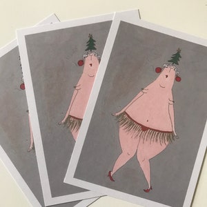 Set di cartoline Danza di Natale, cartoline di Natale