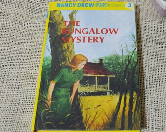 Nancy Drew #3 The bungalow mystery // Vintage Hard cover mystery book for young readers // Young adult literature