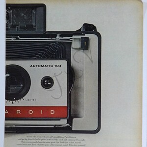 1965 Polaroid Ad // Vintage magazine print ad // Polaroid Color Pack Camera Advertisement // Vintage ephemera
