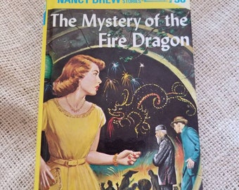 Nancy Drew #38 The Mystery of the fire dragon  // Vintage Hard cover mystery book for young readers // Young adult literature