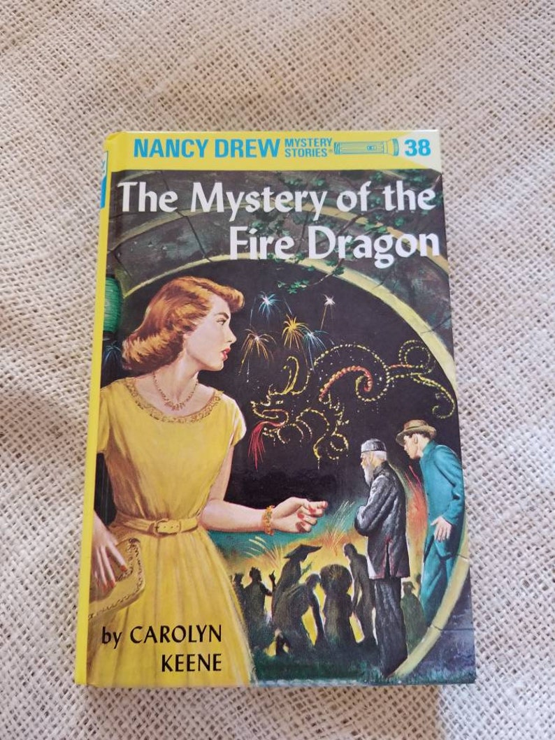 Nancy Drew 38 The Mystery of the fire dragon // Vintage Hard cover mystery book for young readers // Young adult literature image 1