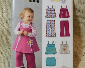 UNCUT New Look 6663 -Baby Girl Top, Pants and Panties Sewing Pattern Infants Size Newborn-Small-Medium-Large