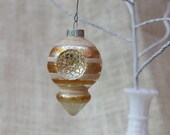 Large Vintage Double Indent Gold Christmas Ornament