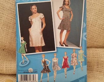 Uncut Simplicity 2965 Project Runway Misses dress with skirt and bodice variations  Sewing Pattern //  Size 4 - 12