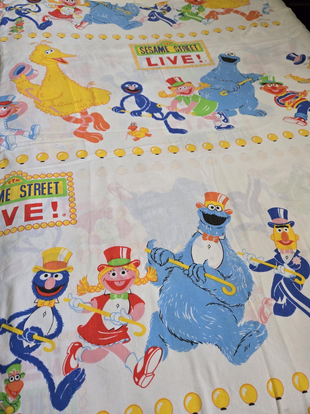 Sesame Street Rodeo Themed, Vintage Twin Sheet, Sesame Street Bedding ...