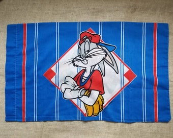 Bugs bunny Pillow Case// baseball theme