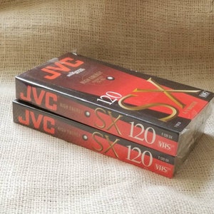 Vintage JVC VHS Video Cassette -  Blank 6 hour VHS Tapes - New & Sealed