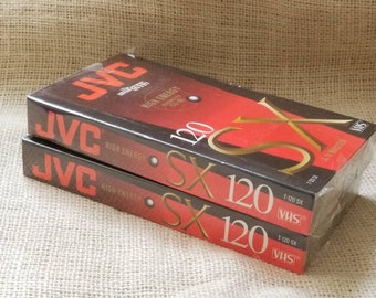 Vintage JVC VHS Video Cassette -  Blank 6 hour VHS Tapes - New & Sealed