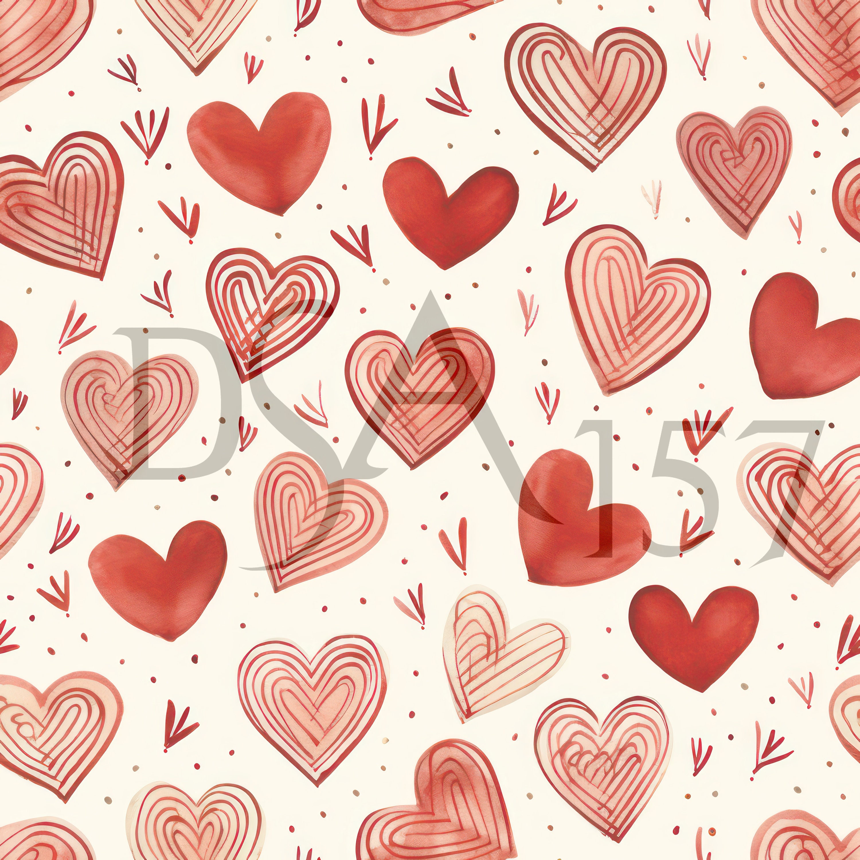 Vintage Hearts Digital Wallpaper | Digital Paper Design Pack | Set of ...
