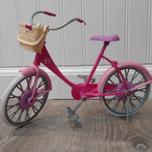 Barbie Pink Bicycle with Basket: Fashion Doll Accessory