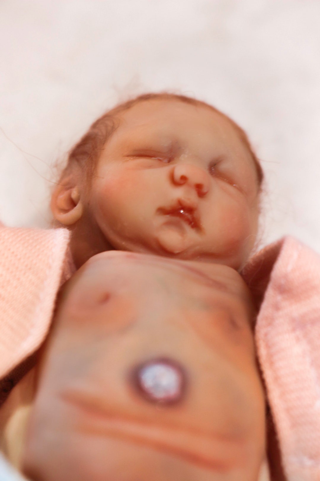 Baby Doll Shower Infant Newborn Birthday Party Fondant OOAK Polymer