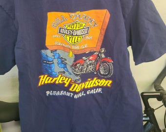 Harley Davidson Hanes Tag Tee Shirt Extra Large Vintage Retro 80s