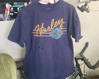 Harley Davidson Hanes Tag Tee Shirt Extra Large Vintage Retro 80s