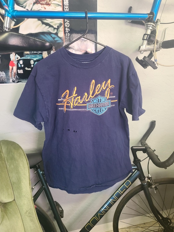 Harley Davidson Hanes Tag Tee Shirt Extra Large Vintage Retro 80s 